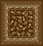 复古花纹方形精美地毯图案