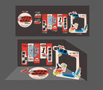 红色卡通周年庆教育陈列