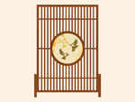 中式花鸟屏风隔断