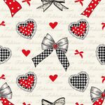 爱心蝴蝶结图案背景素材