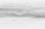 意境山水水墨画