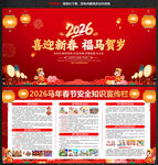 2026马年春节安全展板