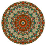 圆形复古地毯花纹