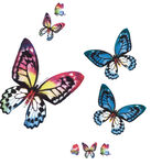 多彩蝴蝶图案设计素材