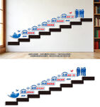 企业楼梯文化墙