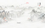 意境水墨山水画