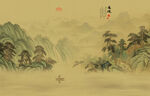 古风背景山水画