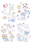 可爱卡通贴纸图案集合