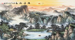 大厅山水国画