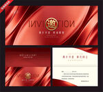 红色奢华邀请函设计