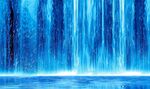 蓝色水流瀑布
