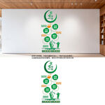 竖版食堂背景墙