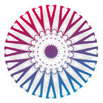 彩色放射状圆形图案设计
