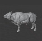 非洲水牛3D打印模型