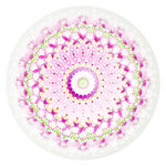 圆形粉色梦幻花纹