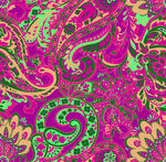 绚丽多彩的佩斯利花纹图案