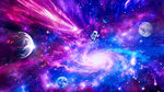 宇宙漩涡银河星空外太空行星背景