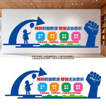 杜绝校园暴力文化墙