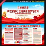 正确政绩观学习教育展板