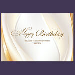 香槟色生日海报