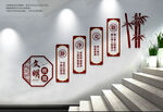 文明校园楼梯文化墙