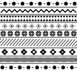黑白几何部落风图案元素