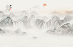禅意山水水墨画