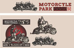 摩托车公园主题图案设计