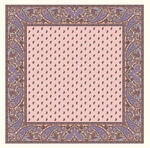 复古花纹方形图案丝巾