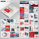 红色企业宣传册