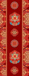 中式传统红色花卉图案