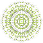 圆形绿色花纹