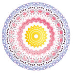 多彩圆形曼陀罗图案
