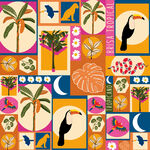 热带风情图案 多彩动植物