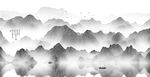 新中式水墨山水画