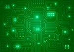 绿色发光电路板科技背景