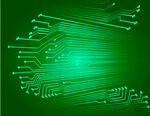 绿色科技感电路板图案