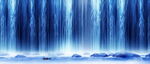蓝色瀑布