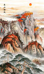 五岳独尊泰山风景画