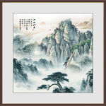 泰山日出五岳独尊山水画