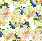 水彩花卉图案背景