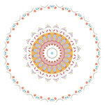 精美圆形花纹边框图案