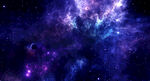 蓝紫宇宙星空灯箱背景