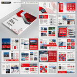 红色企业宣传册