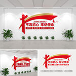 不忘初心牢记使命党建文化墙