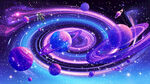 星空宇宙太空旋涡星球