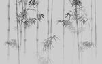 新中式水墨竹林电视背景墙