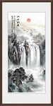 竖幅玄关山水画