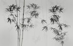 新中式水墨画竹子装饰画