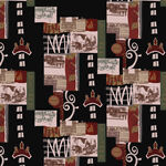 复古风格字母图案布料